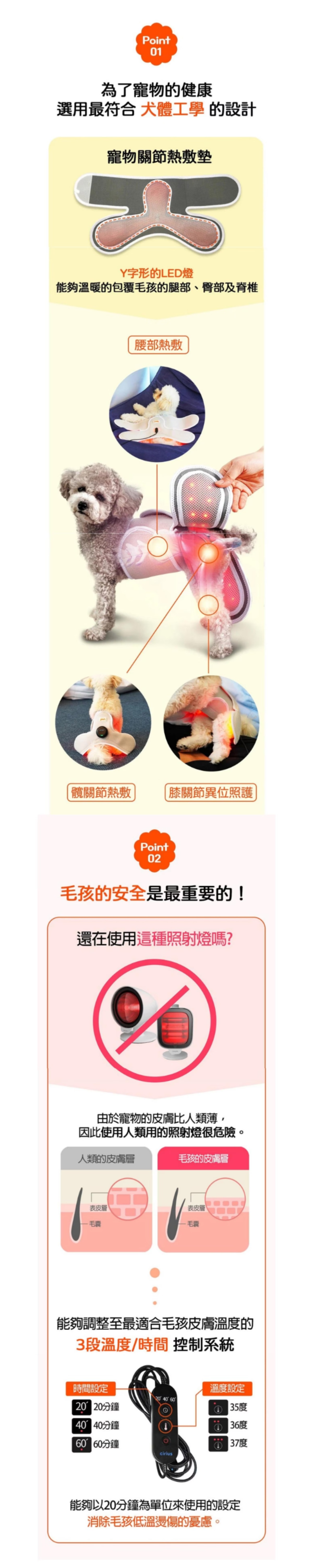 Cirius Pet 寵物紅外線光 療墊-愛心款
